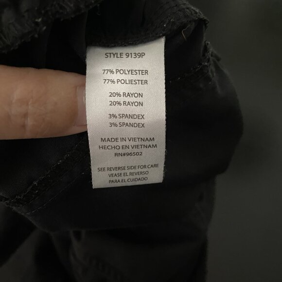 Purple Label by Healing Hands Tanya Scrub Pants Small Petite Black Drawstring - Picture 10 of 14